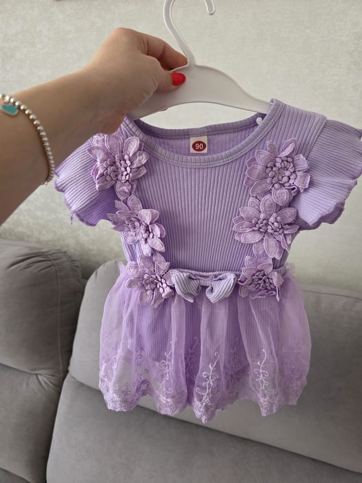 Платье для новорожденной девочки, размер 90