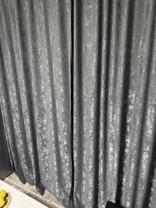 Шторы серые плотные