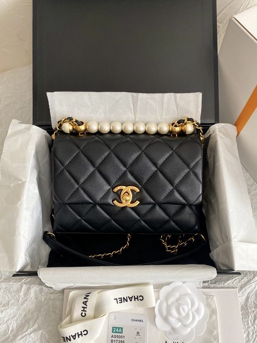 Geanta Chanel pearl flap bag 19cm, Premium