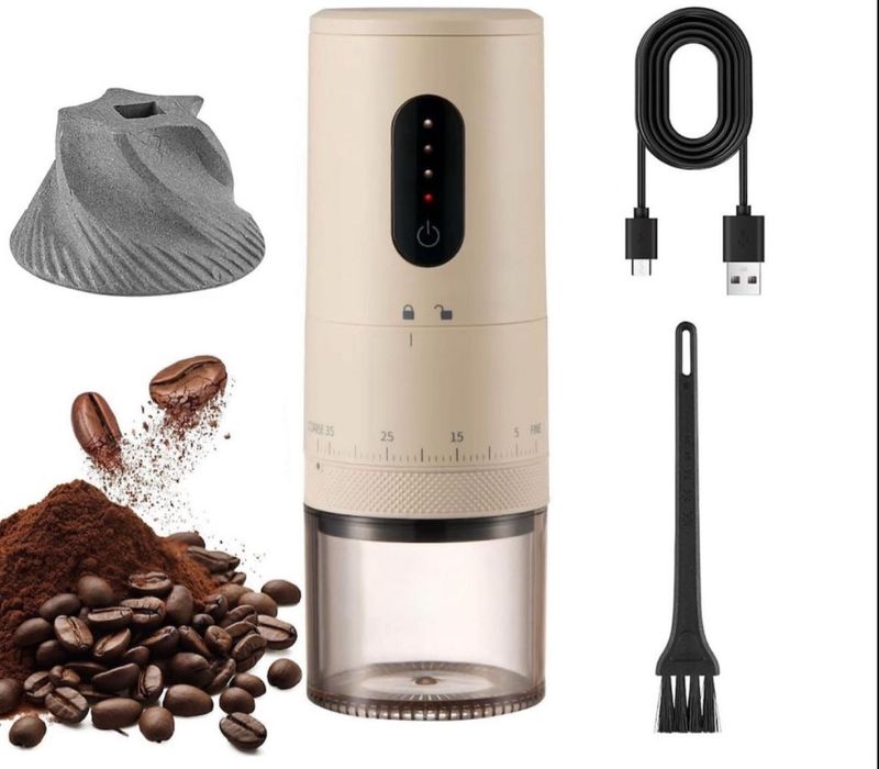 Rasnita cafea electrica portabila, 2000mAh 100% Nou!