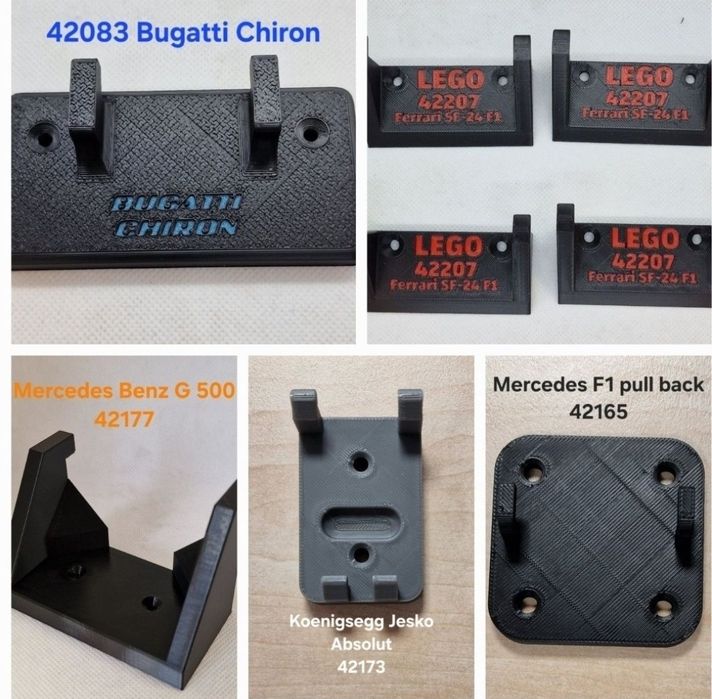 Suport perete LEGO 42141,42207,42206,42172,42096,42171,42083,42143