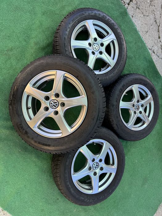 5х112 15 за vw golf 5,6,passat touran cadi skoda seat със зимни dunlop  гуми 6мм