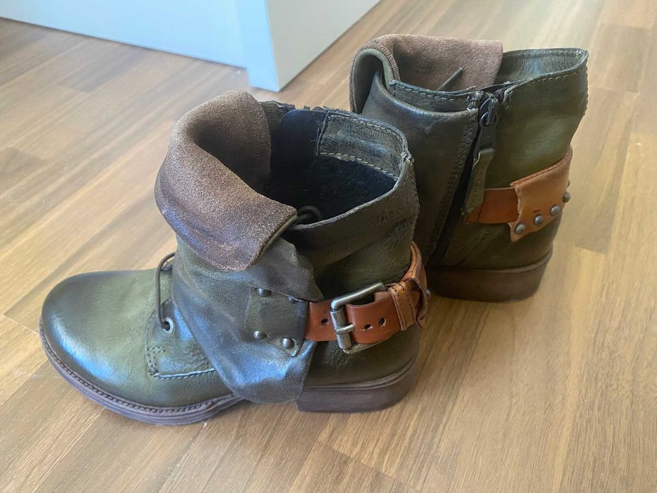 Боти естествена кожа Orange Label