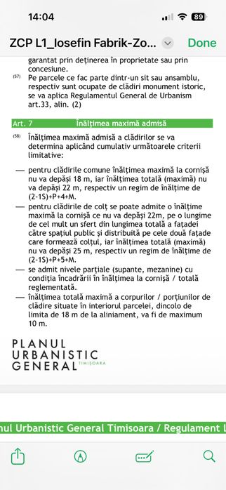 Teren in Timisoara vis a vis de Castelul de apa, situat  pe malul raului Bega (P+3)
