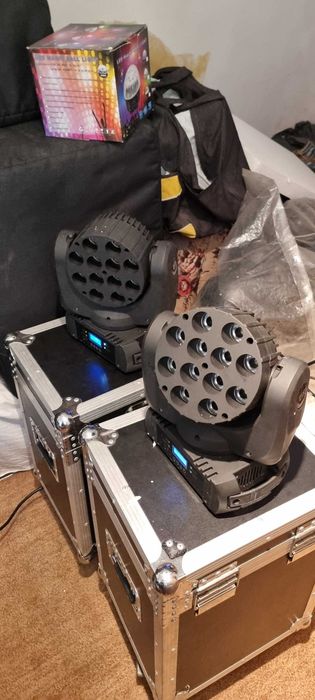 Moving head MINI LED BEAM RGB 12* 12 W, 9/16 Canale DMX