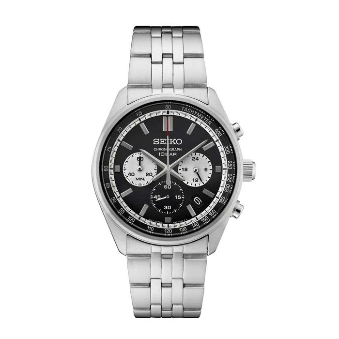 Seiko Essentials Chronograph Black Dial SSB429