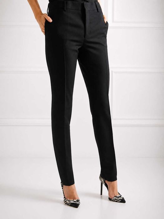 Pantaloni eleganți de damă Yves Saint Laurent Paris originali din lână cu fermoar mărimea 38 / M