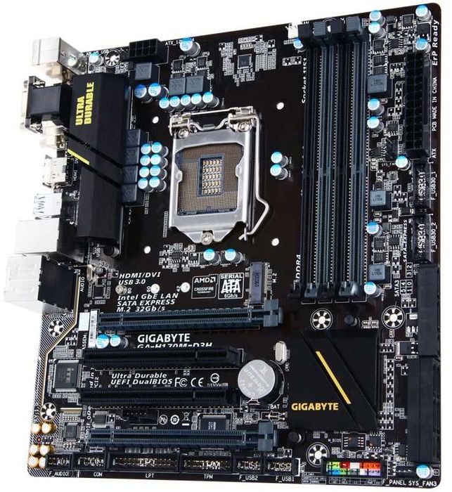 Дъно Дънна платка GIGABYTE GA-H170M-D3H 1151 DDR4 до 64GB