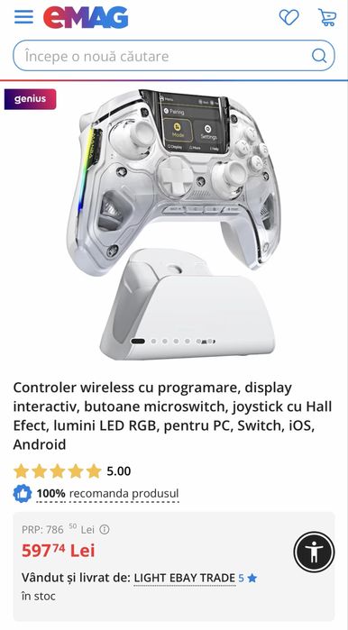 Controller Manba One V2 Nou PC/PS4/iOS/Android/Switch etc