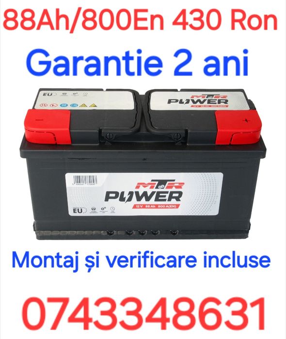 Baterii baterie acumulatori auto Noi și Sh la  cel mai bun preț 60 65 72 88 si 90 ah