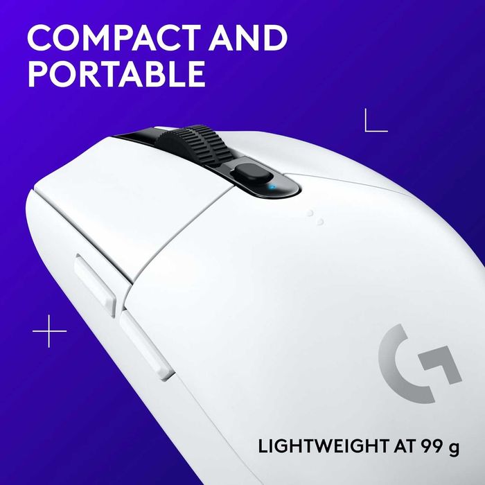 Безжична геймърска мишка Logitech G305 Lightspeed (Бяла) - Hero Sensor