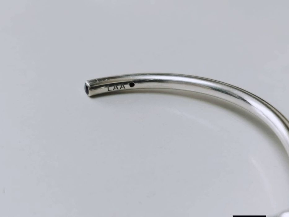 Veche bratara semi fixa din argint de 925, ametist, Trollbeads