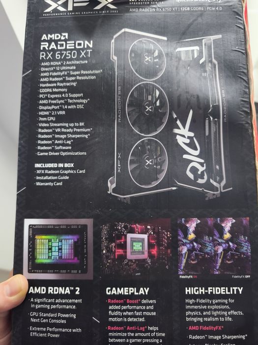 Placa video XFX Radeon RX 6750 XT Speedster QICK 319 Black