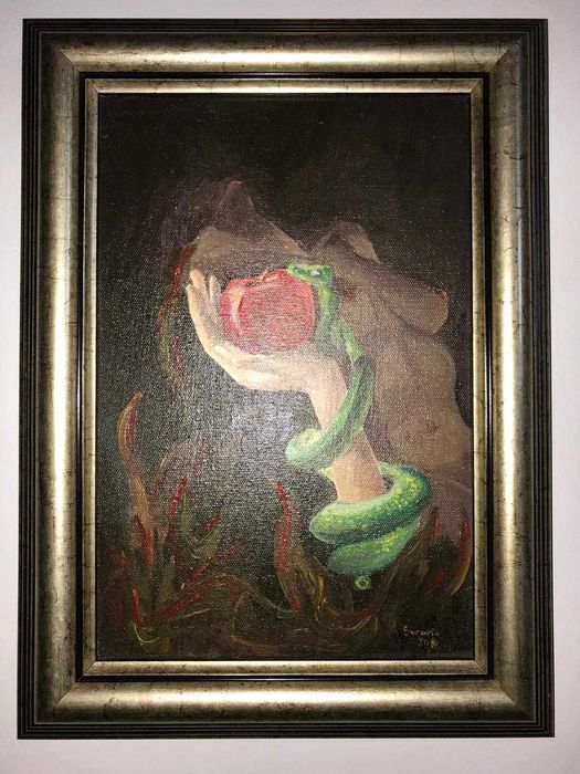 Tablou abstract ulei pe panza - Ispita