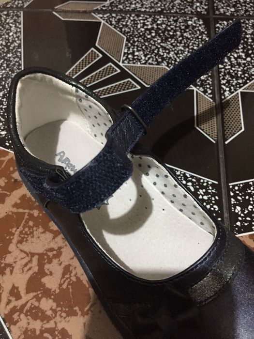 Детски официални обувки от естествена кожа ходило