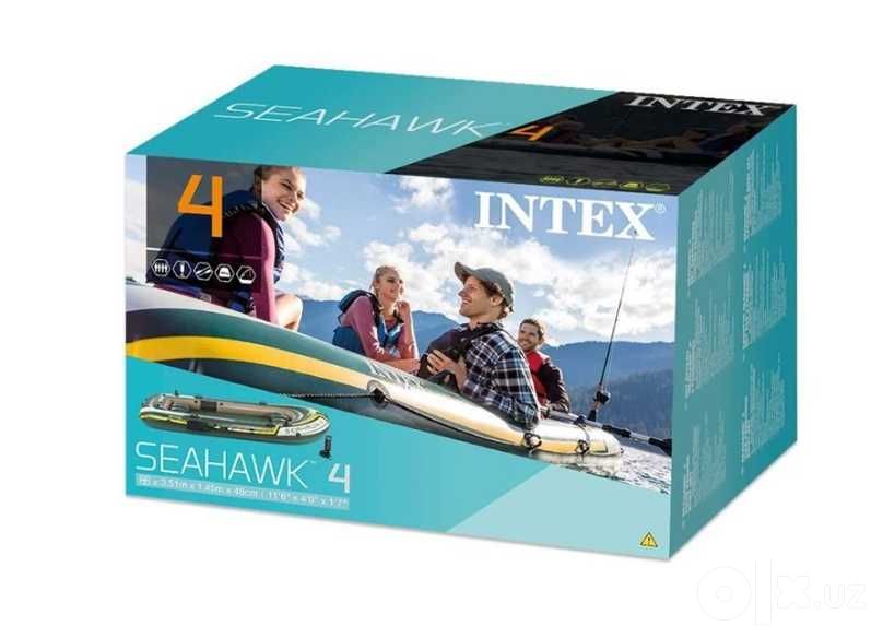 Лодка надувная 4х мест351x145x48 см нагрузка-480 кг Доставка бесплатно
