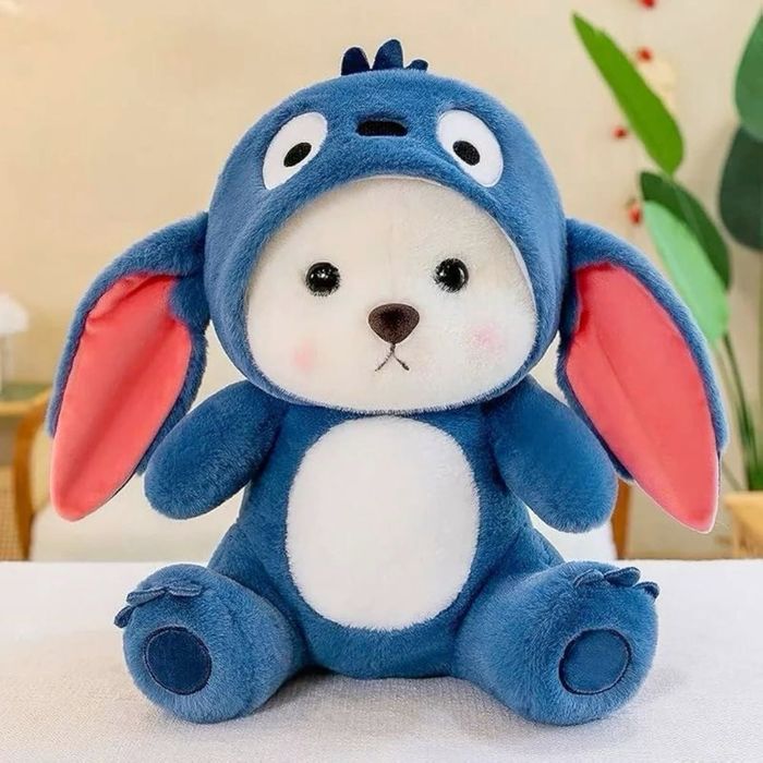 Мишка стич с копюшоном