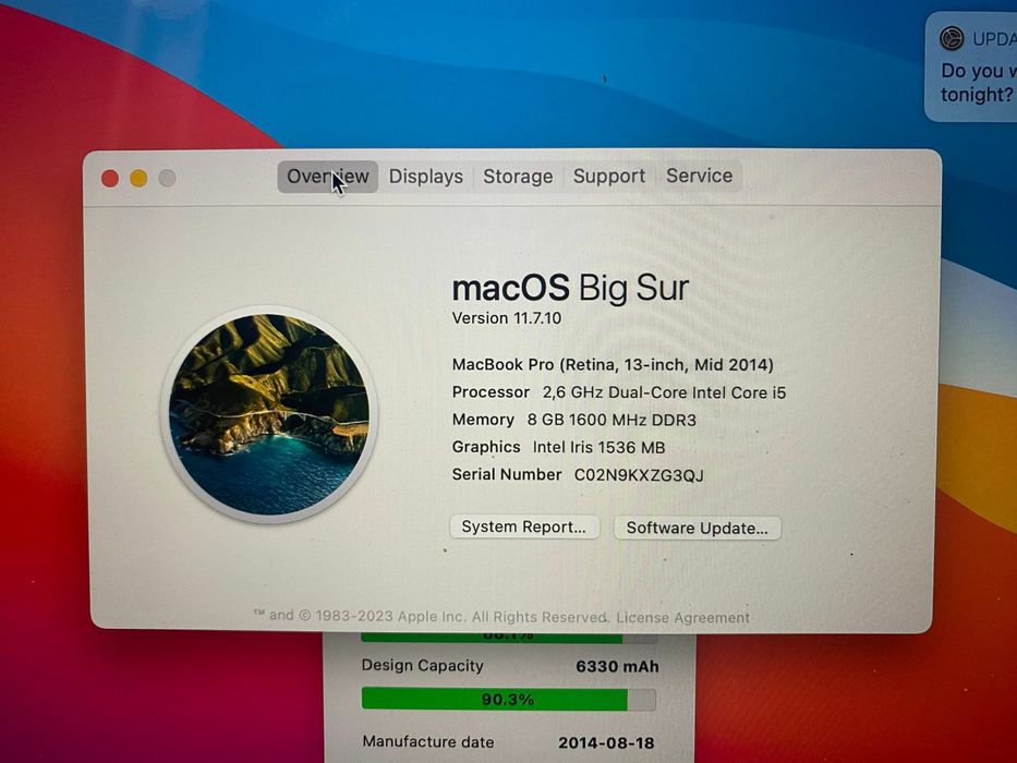 Ухоженный Apple Macbook Pro Retina