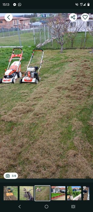 Motocultor 14 cai  frezare pregătire gazon