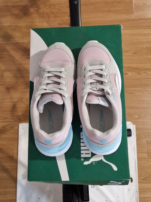 Adidasi puma fete gravitation AC sneakers bej roz