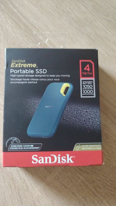 SSD  Portabil  SanDisk  Extreme , 4 TB, 1050 MB/s, USB-C 3.2 Gen 2,