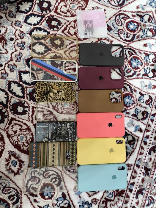 Большой набор чехлов на iPhone 13/14 и iPhone X/XS (Лот 14 штук)