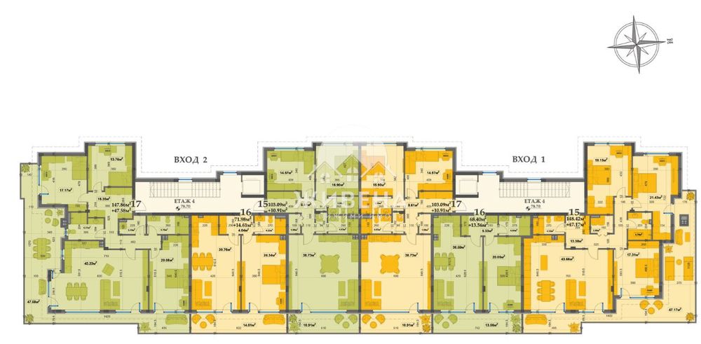 4-стаен апартамент, проект, м-т Манастирски рид, площ 227