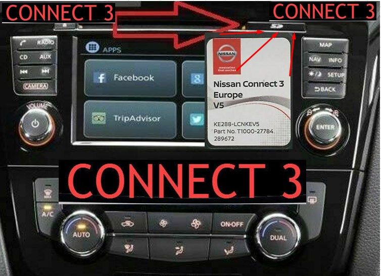 SD card карта Nissan Connect 1 2 3 навигация Нисан Qashqai/XTRAIL