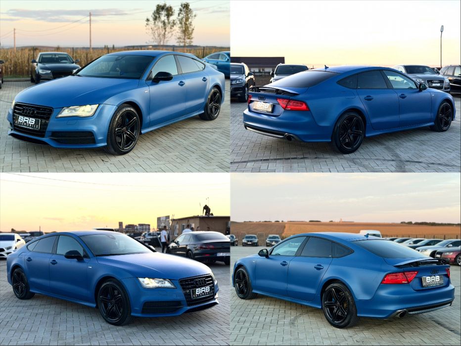 • Audi A7 2012 3.0 Quattro 300 cp / S-line / Evacuare inox cu clapetă / Parc Auto • RATE • Garanție •