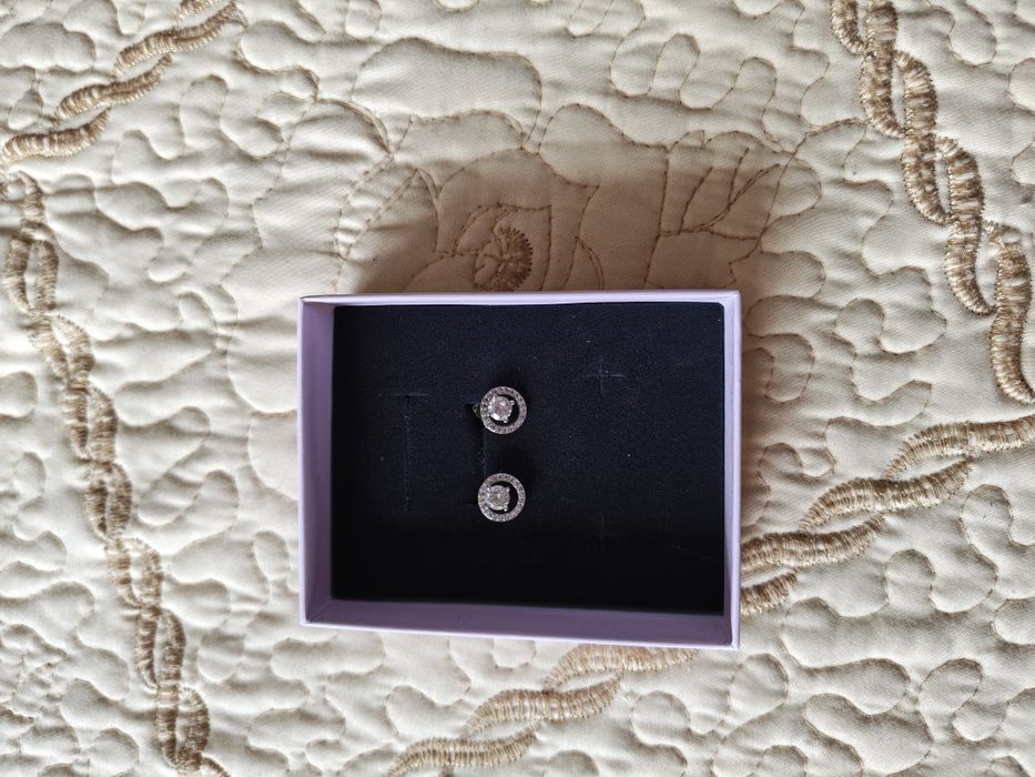 Сребърни дамски обеци