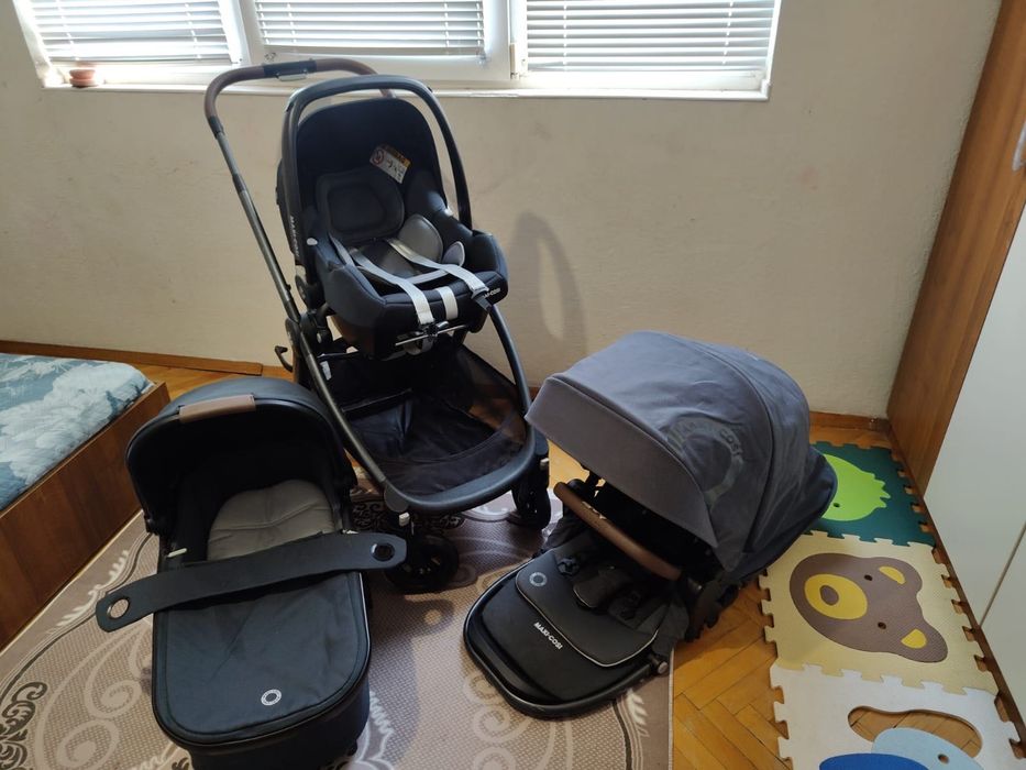 MAXI COSI :Бебешка количка 3в1,стол за хранене,гимнастика,гнездо,проходилка. ПАКЕТНА ЦЕНА: 400 €
