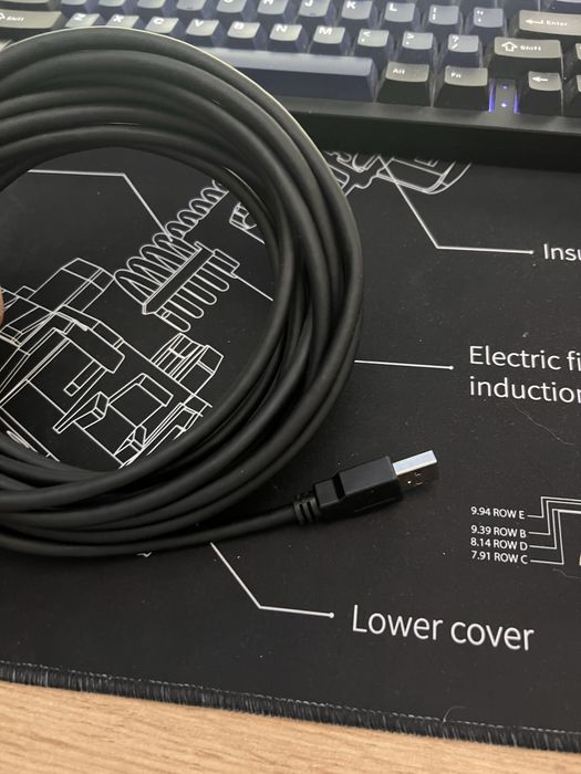 Кабель PCVR 5 метров Type-c -> USB-A