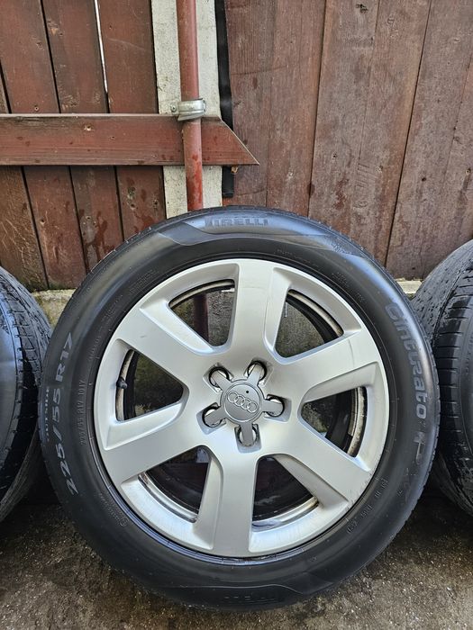 Jante originale Audi R17 8J ET39 5x112 + anvelope Pirelli