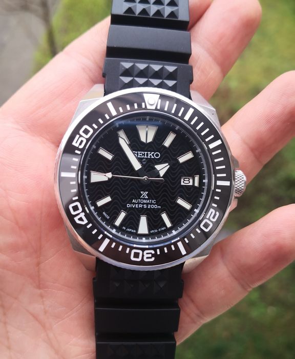 Ceas automatic Seiko Mod King Samurai Wave dial Prospex curea cauciuc