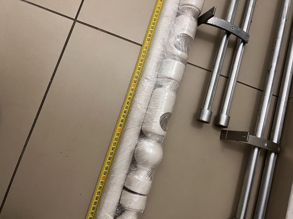 2 Galerii duble aluminiu si 1 lemn, perdele, draperii