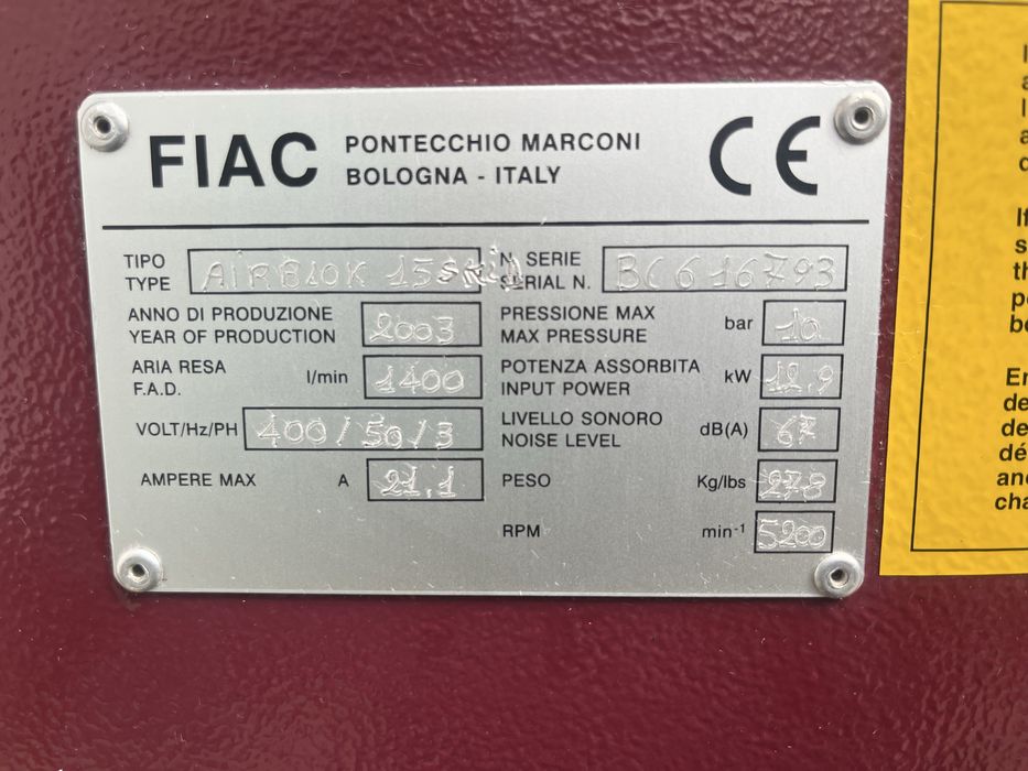 Трифазен винтов компресор Fiac AirBlock 13Kw