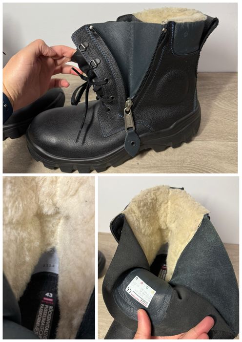 Ghete STEITZ SECURA (43 28.5cm) imblanite piele bombeu incaltaminte