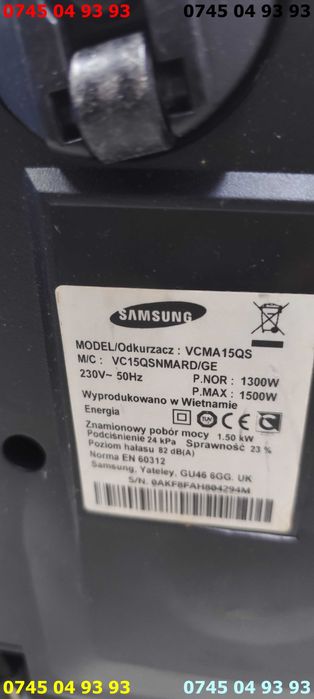 aspirator samsung  rosu VCMA15QS 1500W functional se vinde ca in poze