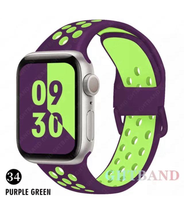 Curea Husa Silicon Catifea Perforata Gauri Incarcator Ceas Apple Watch