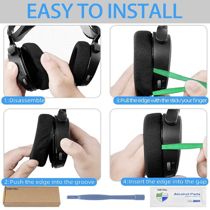 Set 2 Bureti + Banda pentru casti SteelSeries Arctis 9X, 7, Pro, Pro +
