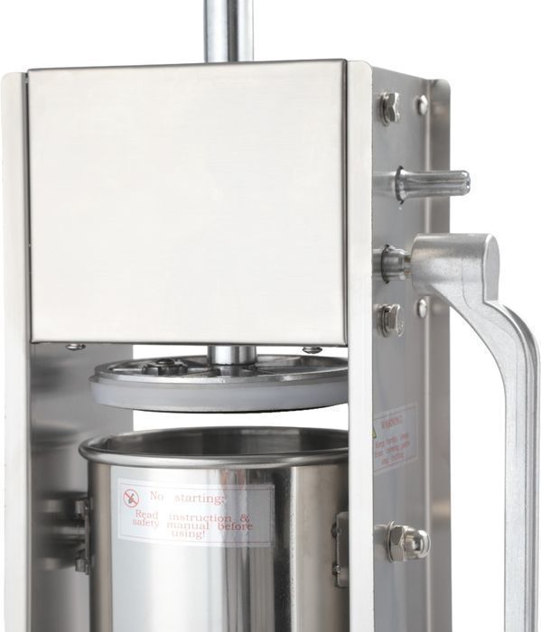 Aparat manual de umplut cârnați  capacitate 5 kg, 4 pâlnii, inox,
