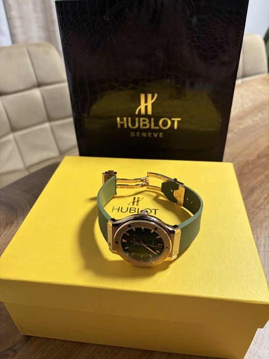 Ceas Hublot Classic Fusion Rose Gold Green 45 mm