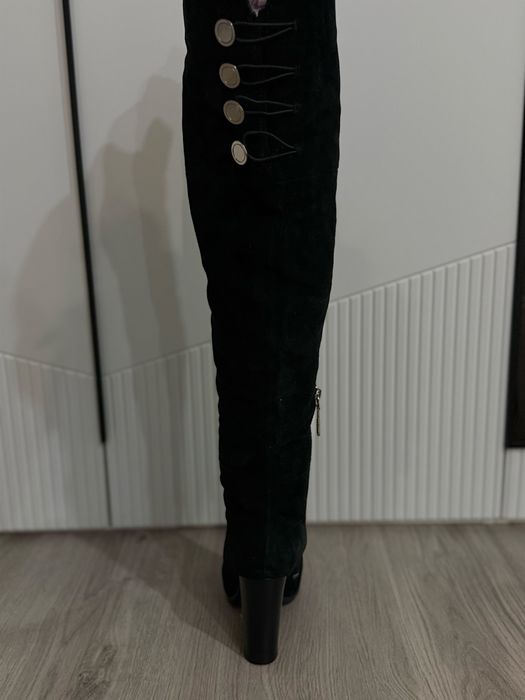 Зимние замшевые сапоги