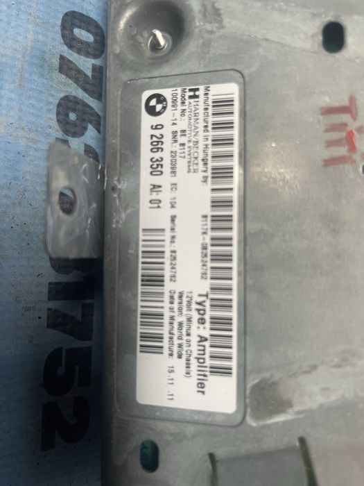 Statie, amplificator Harman/Beker pentru BMW seria 7 f01 Cod: 9266350