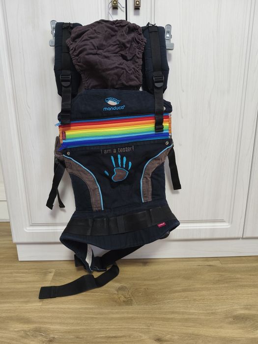 Marsupiu Ergonomic Manduca First Edition - "I am a tester" (Curcubeu)