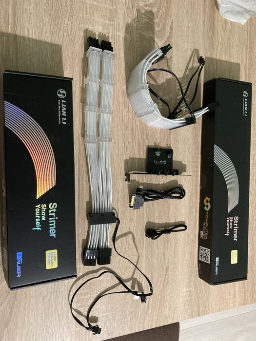 Cabluri Lian Li Strimer ARGB 24pin si 2x8pin alimentare sursa GPU ATX