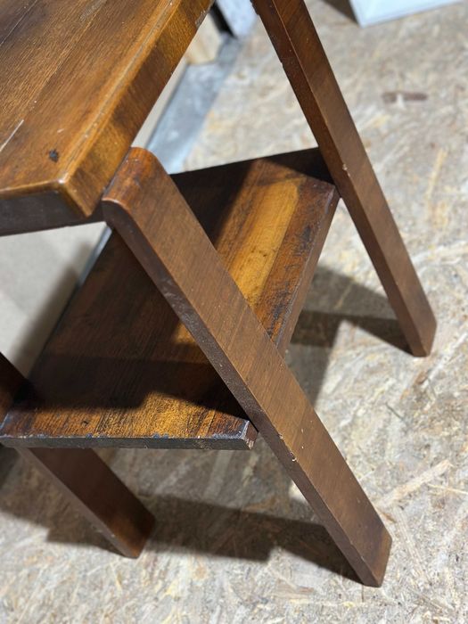 Masuta de cafea Vintage stil Biedermeier; Masa cu blat 50x38; Suport