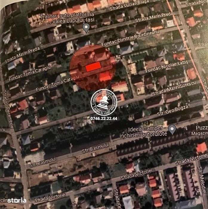 Teren pentru constructii case  de vanzare Iasi, Valea Lupului,