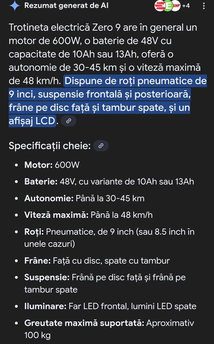 Vând  trotineta electrică