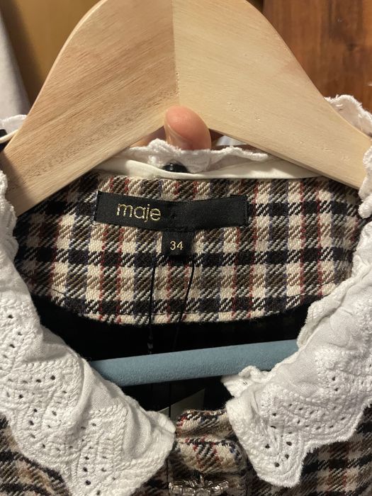 Рокля с яка Maje 34 XS